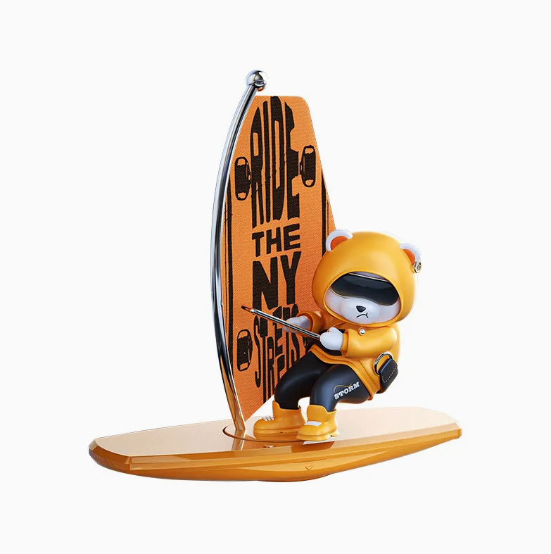 Modern Windsurfing Robot Figurine – Creative Sports-Themed Desktop Decorative Sculpture
