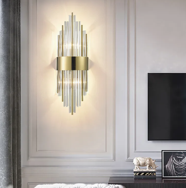 Luxury Crystal Gold LED Wall Sconce